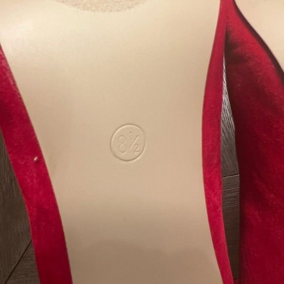 2 Chains Mixed Media Boots RED boots, over-the-knee boots,  stiletto boots - Picture 9 of 11